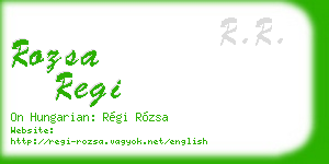 rozsa regi business card